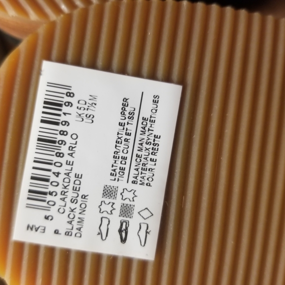 Clarks Black Suede Ankle Boots 7.5 - Picture 3 of 6